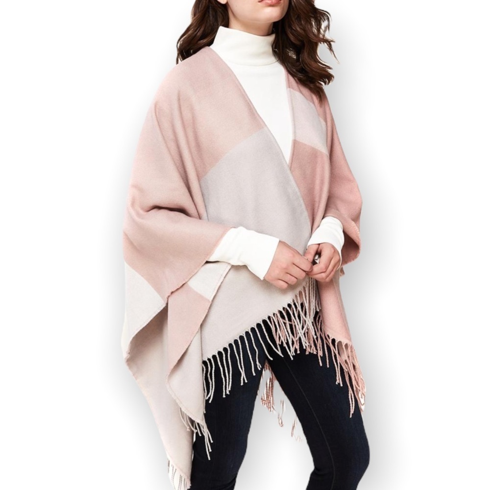 Soia & Kyo | Mirel Woven Scarfigan with Fringe Quartz